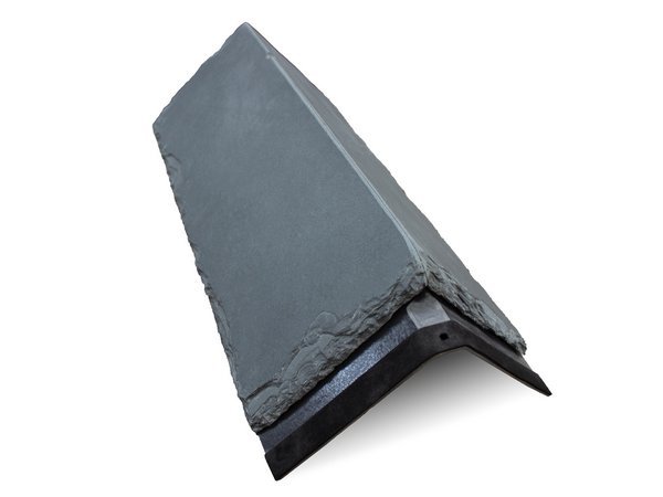 DDRSLSP500-GRE-075-BE IMAGE2 Mayan Natural Slate Dry RealRidge Block End -  Grey Green